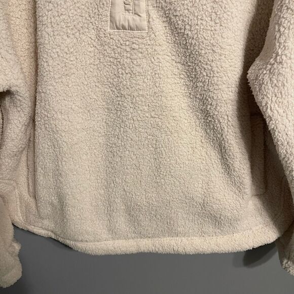 Gap Recycled Sherpa Half Zip Sweatshirt - Picture 6 of 7